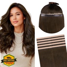 GOO GOO Tape In Hair Extensions 24in Chocolate Brown 10pcs 50g