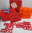 5 Jello Jiggler Molds Alphabet Cutters Flag Jelly Beans Halloween Birthday Lot