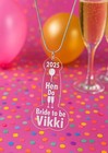 Personalised Novelty Silver Hen Party Do Necklace Bride To Be Willy Ear Rings