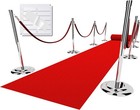 Red Carpet Runner for Party, 2.6X30 ft, 130 GSM Felt Non-Woven Fabric, Hollyw...