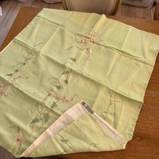Elegant Floral Embroidered Scarf in Light Green