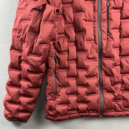 Mountain Hardwear Jacket Mens XL Red Super DS Stretch 700 Down Hooded Full Zip - Picture 4 of 9