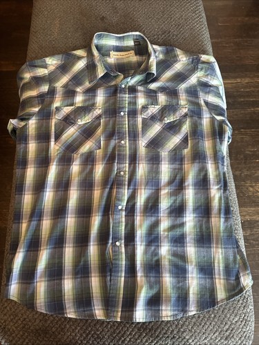 BIT & Bridle Mens Pearl Snap Button Shirt Sz XXL 2XL Western Print - Picture 7 of 9