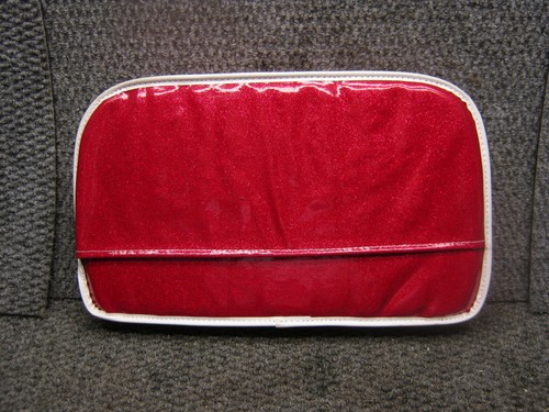 VINTAGE Back rest Snowmobile NOS Custom CUSHION Pad Red Metallic CA   - Picture 2 of 4