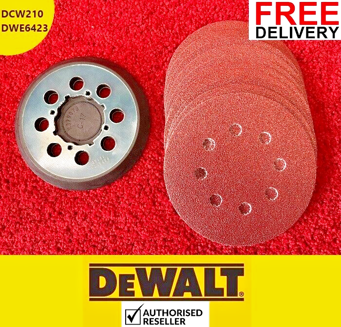 GENUINE DeWalt Backing Pad 10x Sanding Disc 60 Grit 125mm For DCW210  DWE6423