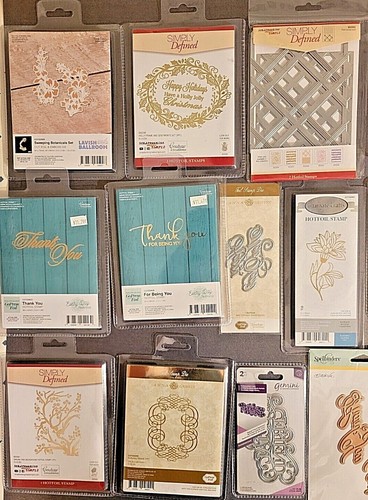 Choose Hot Foil Stamp Dies Anna Griffin Couture Creations Spellbinders etc NIP - Picture 2 of 52