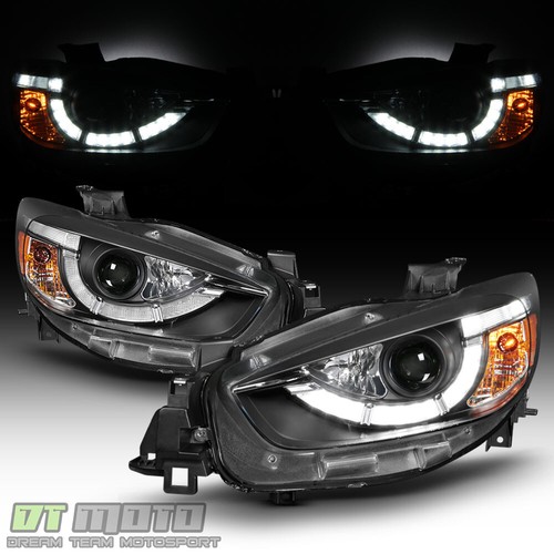 2013-2016 Mazda CX-5 Halogen LED DRL Light Tube Projector Headlights Headlamps - Picture 1 of 11