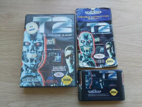 T2 Terminator 2 The Arcade Game COMPLETE SEGA Mega Drive Genesis RARE US IMPORT