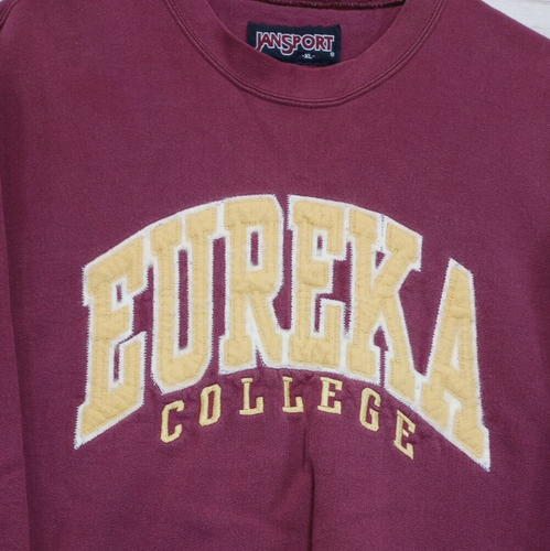 Vintage Eureka College Sweatshirt Red Devils XL Stitched SPELLOUT Logo Crewneck - Bild 6 von 7