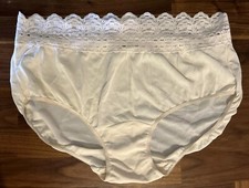 Vtg Olga panties Sz 10 Secret Hug back seam scoop Full rear Second Skin Beige