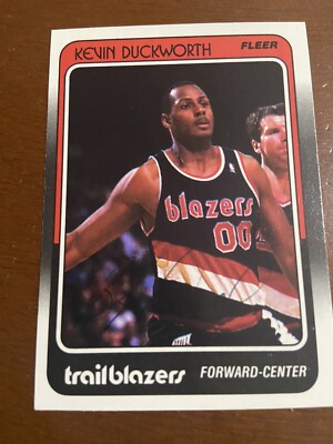 Kevin Duckworth Autographed 1988/89 Fleer Rookie #93 RC Trailblazers