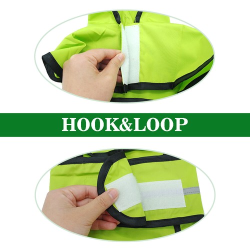 Chaqueta de lluvia reflectante para mascotas perros pequeños medianos impermeable con capucha ropa - Imagen 9 de 15