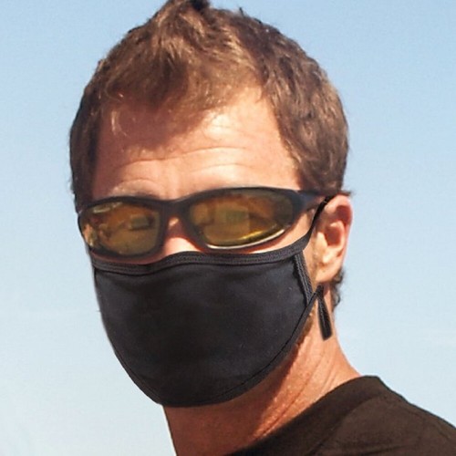 Face Mask w/o Pouch Two Ear Holes Cover Nose and Mouth, Double layer Face Mask - Picture 2 of 3