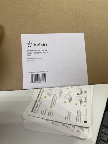 Set Of 4 New Belkin QODE Keyboard W/ Case for Kindle Fire HD and HDX 7" in Black - Picture 6 of 24