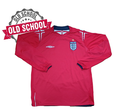 ENGLAND Euro 2004 Away Football Long Sleeve Shirt Jersey UMBRO