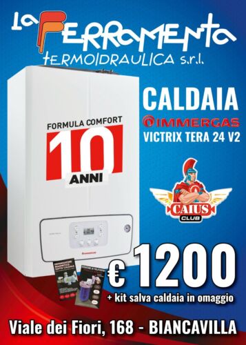 Immergas Victrix Tera 24 V2 CANNA FUMARIA INCLUSA+ KIT SAL. CALDAIA - Foto 2 di 2