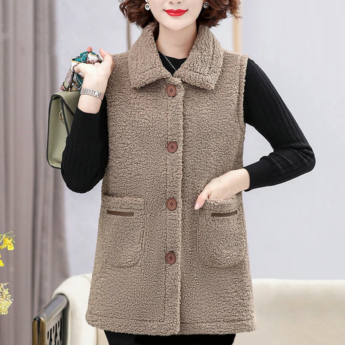 Plus shop sherpa vest