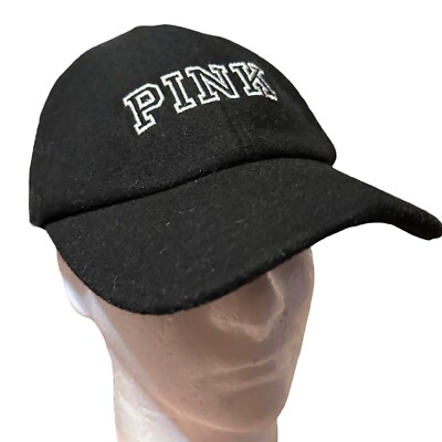NWT Victoria\'s Secret PINK Baseball Hat Cap Pure Black Victoria main image 4