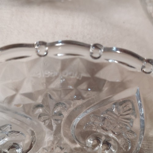 Depression Glass Candy Dish and Lid with Hearts and Rose 2 Available Clear - Picture 6 of 12