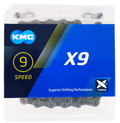 KMC X9 Kette 9fach für 27 Gang Schaltungen 1/2 x 11/128 9 Speed Chain