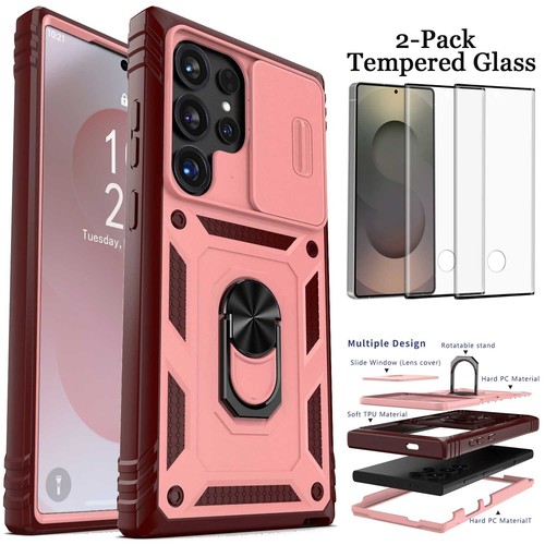 For Samsung Galaxy S25/S25+/ Ultra Ring Stand Hard Case Cover / Screen Protector - Picture 40 of 57