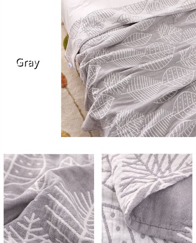 Gauze Blanket Active Printing Four Layers Thin Summer Blanket Pure Cotton Sheet - Picture 6 of 13