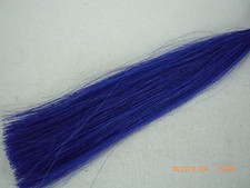 Horse Hair, Natural, Dyed, 1 Ounce, 13-14 Inches, Blue