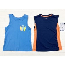 NEW Tommy Bahama Caribbean Joe Boys Tank Tops Set of 2 Blue Size XS 4