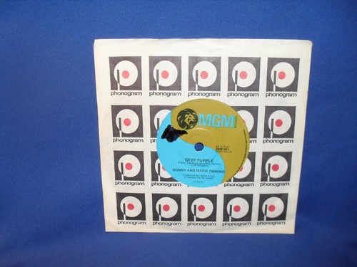 DONNY AND MARIE OSMOND DEEP PURPLE – AUSTRALIAN 7” RECORD - Picture 3 of 3