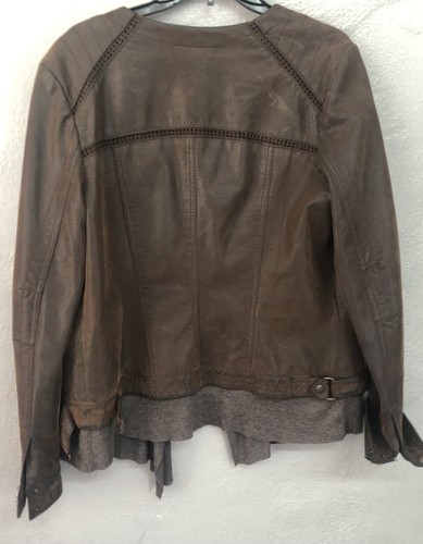 Anthropologie Hei Hei Women's Size Large Jacket Faux Leather - Picture 2 of 11