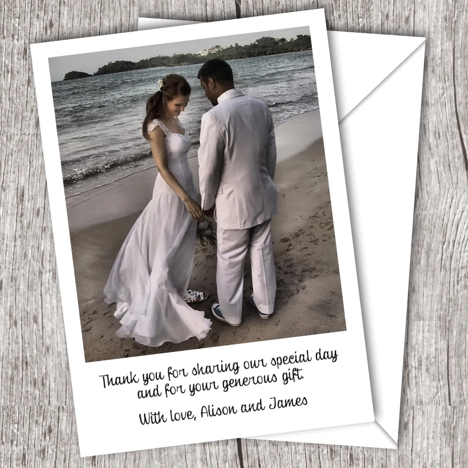 DAYDREAMING DAISY Photo WEDDING Thank You Cards (Postcards) • Personalised • Fast Post (D79)