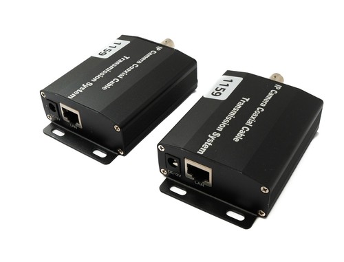 UTP IP Transceiver Set Lan RJ45 To BNC Coaxial Cable Black - Picture 2 of 4