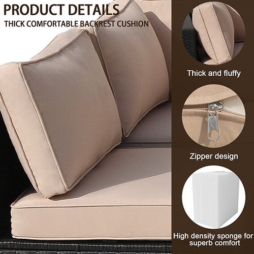 14 X Outdoor Patio Furniture Chair Cushions Set Replacement Mise Sofa Cushions - Picture 4 of 7