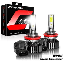 LED Headlight Kit H9/H11 6000K White Low Beam Bulbs for RAM 1500 2013-2019