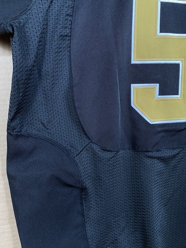 New Orleans Saints #50 Olin Kreutz Nike On Field NFL Men's Jersey Black Size 60 - Picture 12 of 21