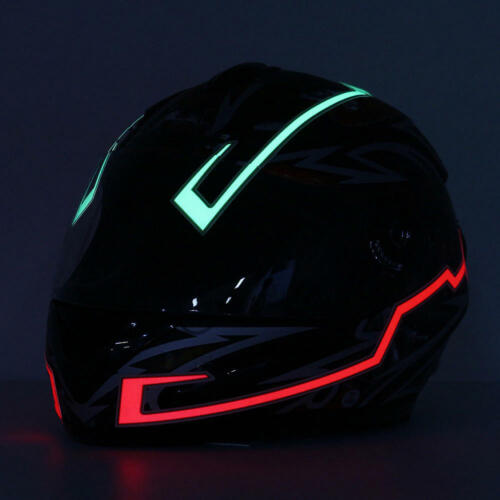 Kit LED Autocollant pour Casque De Motard IN Style " Tron " 6 Couleurs Avec Accu - Photo 4/18