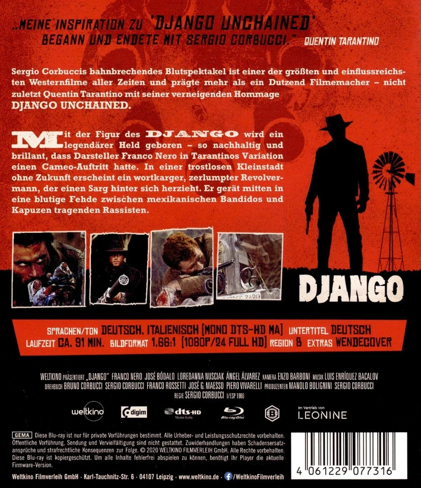 Django (1966)[Blu-ray/FSK 18/NEU/OVP] von Sergio Corbucci mit Franco Nero - Bild 2 von 3