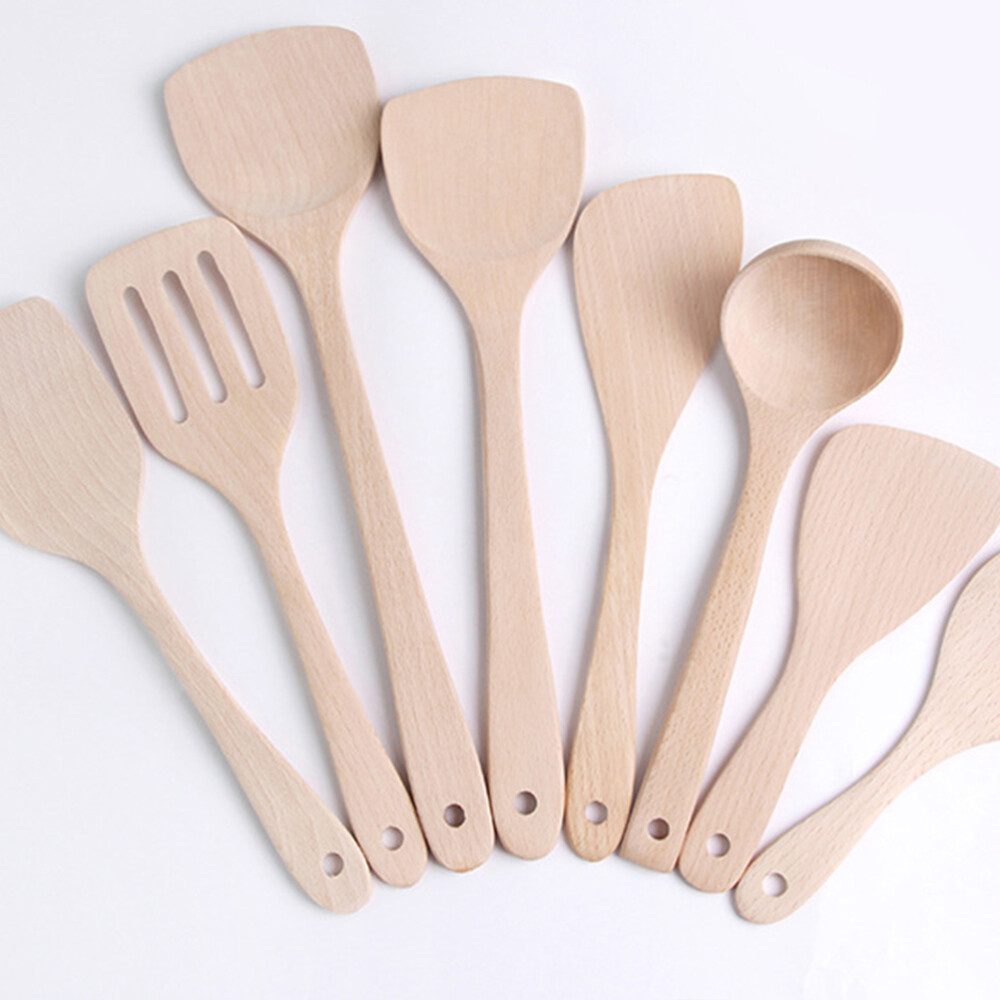 3 Pcs Wood Cookware Wooden Spurtles Set Wooden Slotted Spurtle Spatula