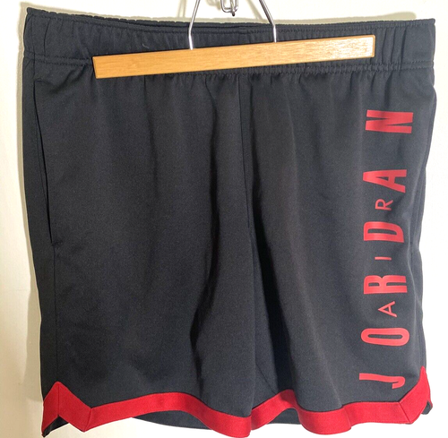 Jordan Jumpman Graphic Knit Drawstring Basketball Short Men S Black Red Official - Picture 1 of 3