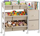 Kids Toy Organizer and Storage Rolling Cart with Drawers for Kids Toy, Clothes