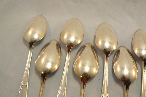Lot of Ten Vintage 1951 King Edward Silverplate Teaspoons National Silver Co - Picture 9 of 16