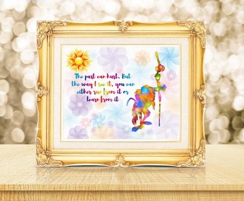 Uhomate The Lion and King Inspirational Quote Art Print Nursery Wall Decor C089 - Picture 2 of 2