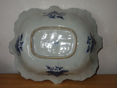 ANTIQUE MUSEUM QUALITY 1760' DELFT CERAMIC POTTERY CABINET BOWL OLD DUTCH CASTLE - Picture 6 of 12