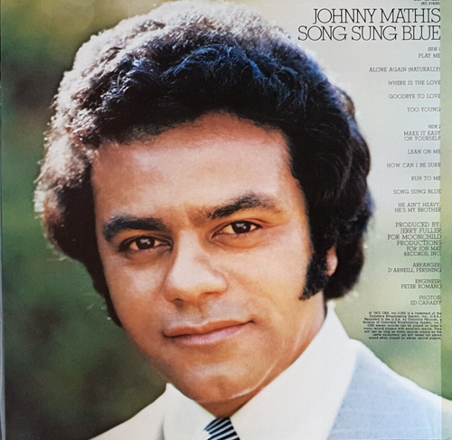 Johnny Mathis – Song Sung Blue LP 1972 CBS Records Australia SBP234230 - Picture 2 of 2