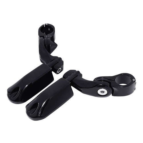 Black 32mm 1.25"Short Angled Highway Engine Guard/ Foot Pegs For Harley-Davidson - Picture 5 of 16