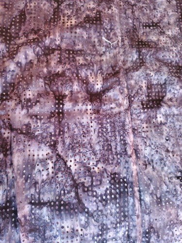 Sewing Fabric Hand Dyed Cotton Batik Polka Dots Greys & Purple 1/2ydX45" - Picture 3 of 3