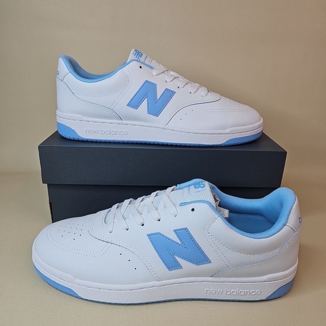 NWT New Balance Men\'s BB80 V1 Court Sneaker, White/Light Blue, 7 M New Balance BB80 White Light Blue for Sale | Authenticity  main image 3