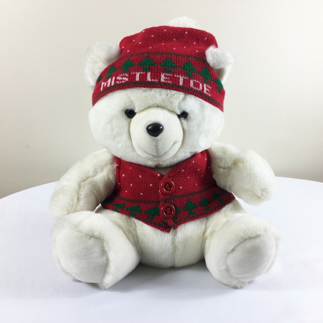 Vintage Eden Marshall Fields Mistletoe Teddy Bear Plush! 16