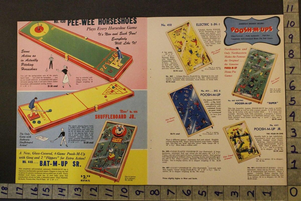 スポーツトイ・アクショントイ GPPR POM 1954 PIN ARCADE SPORT SPRING ACTION POOSH-M-UP PEE-WEE ST