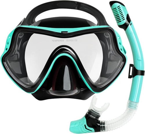 Snorkel Set, Anti-Fog Diving Mask, Comfortable Adult Scuba Mask, Snorkeling Gear - Picture 2 of 40